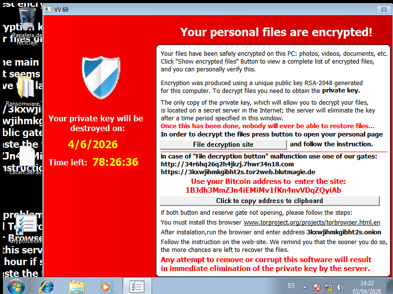 Simulación ransomware laboratorio